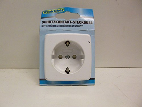 Preisvergleich Produktbild Schutzkontaktsteckdose Steckdose Praktiker KIG Schalter weiß 4047726119940