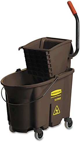 Rubbermaid Commercial FG758088BRN WaveBrake Side Press Combo High-Performance Mopping System, 35-Quart Capacity, Brown