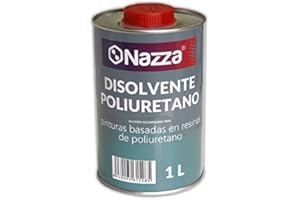 Disolvente de Poliuretano Nazza | Para la limpieza y aplicación de herramientas y pinturas tanto transparentes como pigmentadas de poliuretano | Envase de Plástico de 1 Litro