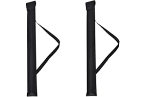 Teekerwang Billiard Pool Cue Bag, Carrying Case Bag for 1/2 Billiard Cue Stick, 32 Inches Pool Cue Stick Carrying Bag Black(Leather Fabric Available)