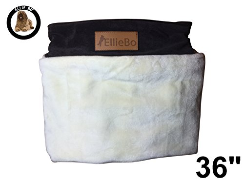 Ellie-Bo-Replacement-Dog-Bed-Cover-in-Corduroy-with-Faux-Fur-Topping-87-x-57-cm-Large-BrownBeige