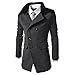 Produktbild Oasics Herrenjacke Warm Winter Zweireihig Windjacke Lange Jacke Knopf Smart Coat M-3XL