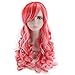 Produktbild JUZEN Lolita is A Pink Wig, Long Curly Hair, Natural Wave Headgear, Harajuku Style Ice Cream Color Gradient, Anime Cosplay Hair Set, Halloween Props. 26 Zoll