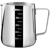 MallArt&reg; Paslanmaz &Ccedil;elik S&uuml;tl&uuml;k - Barista S&uuml;t Isıtıcı & K&ouml;p&uuml;rt&uuml;c&uuml; | Latte Art Pitcher | K&uuml;&ccedil;&uuml;k & B&uuml;y&uuml;k Boy Se&ccedil;enekli, Ocak &Uuml;st