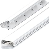 deleyCON Universal Kabelkanal Leitungskanal // hochwertiges Aluminium // elegante Optik // innovativer Klappmechanismus zum seitlichen aufklappen des Kabelkanals // schnelles und Einfaches Verlegen von Kabeln und Leitungen // Länge 50cm // Breite 6cm // Höhe 2cm