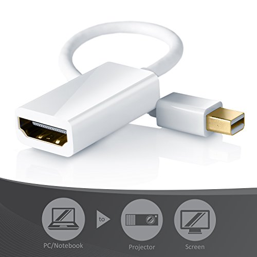 CSL – 4k mini DisplayPort (miniDP 1.2) zu HDMI Adapter / Kabel inkl. Audio | mini DisplayPort (DP) to HDMI adapter | 4K Ultra HD (4Kx2K) / Full HD 1080p | 24 Bit True Color | 3D | HDCP | ideal für PC & MAC / Notebook / PC-Grafikkarten | vergoldete Kontakte | 3-fach geschirmt - 2