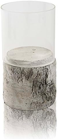 chiccie Lantern in Birch Tree baumstammoptik - Various Sizes - Candle Holder Deco Glass - Höhe 23cm; Durchmesser 12cm