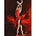 Produktbild Liliya& Erwachsene - Fire Dancer 40 * 50"Leinensegel - Digital Painting DIY Digital Painting ohne Rahmen