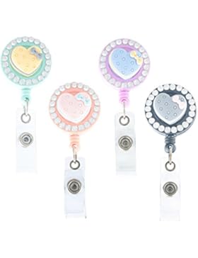 Soleebee Ausweishülle JoJo Ausweisjojo Schlüsselanhänger Ausweishalter Retractable Key Ring ziehen mit 360 ° drehbarer...