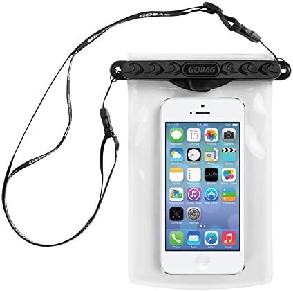 GoBag Dolphin Magnetic Self-Sealing Dry Bag, Black, 4.4" Wide x 6.4" Tall