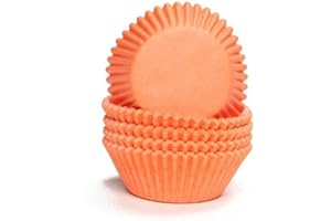 Miss Bakery's House® Pirottini in carta - standard - arancione - 75 pezzi - Ø 5 cm x 3 cm - resistenti al forno - per muffin e cupcakes - da cuocere in fornetto