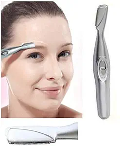 ROYAL PEAFOWL First Stars Bi-Feather King Eye Brow Hair Remover Trimmer Eyebrow Hair Remover Shaver for Women (Silver)