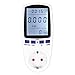Produktbild Luckiests Digitale Sockel Wattmeter LCD-Hintergrundbeleuchtung Weiß Energy Monitor Power Meter Spannung Ampere Stromverbrauch Watt Analyzer EU-Stecker