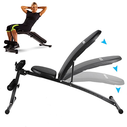 Ancheer klappbar Multifunktions-Hantelbänke,Bauchtrainer ,Rückentrainer ,Hantelbank Multi Winkel Plus, Sit-up Bank ,klappbar & verstellbar ,inkl. 2 Widerstandsbänder