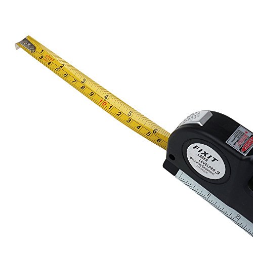 TILY Mehrzweck-Laser Level Laser Maßnahme Line 8 ft + Maßband Lineal Angepasst Standard und Metrisches Herrscher - 5