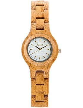 TENSE // Die Holzuhr - Womens Pacific made in Canada Bambusholz - Damen-Uhr - Holz-Uhr L7509B-WG