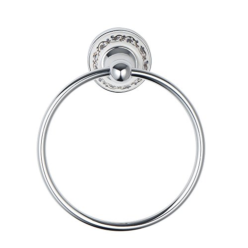 MUMENG Porzellan Series Metall Keramik Wand Handtuchring,19*16*8 cm - 2