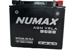 Batterie Numax AGM SLA scellée YTX20L-BS SLA 12 V 18 AH 270 AMPS EN
