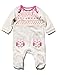 M&Co Baby Girl Long Sleeve Cotton Sweet Fairisle Owl Pattern Embroidered Sleepsuit Oatmeal 9/12 Mnths