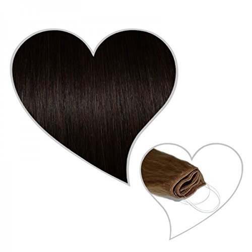 Easy Flip In Black/Brown # 1B 50 cm 110 g Human Hair Extensions Hair Secret
