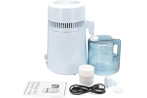 OLDRIVER VEVOR Distillatore D’Acqua Purificatore Acqua 4L Acqua Distillazione 750W Depuratore Filtri Distiller Acqua Pura Water Distiller Contenitore Interno in Acciaio Inox con Bottiglia di Raccolta