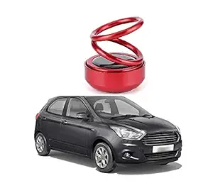 PRIKNIK Solar Energy Rotating Car Perfume with Long Lasting Organic Fragrance, Feel-Good Premium Car Air freshener Compatible with Ford Figo
