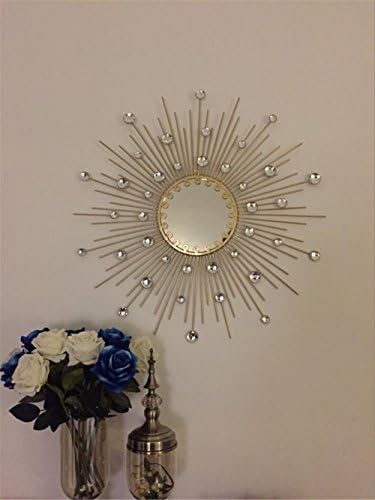 Creative Iron Round Mirror Ornament Wall Hanging Decorations Home Hotel Cafe Bar Living Room Corridor Bedroom Diameter 50-100cm , 70cm