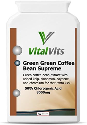 Green Coffee Bean Supreme EXTREME providing the equivalent of 8000mg green coffee bean powder