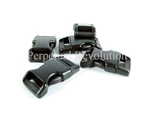 Boucles Plastique Noir Pour Paracorde - Lot De 50 - Tailles 5/8”, 2.5cm, 1.9cm, 3/8”