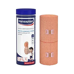 Hansaplast Soft Cotton Pain Relief Crepe Bandage 15cm x 4m Pack of 1 (50 pcs Vantilated Spot Free)