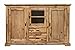 Produktbild André Chalet ETIENNE, C-07907, Highboard, 2 Türen li/re, 2 SK, 1 Gl.Tür, Akazie teilmassiv, gebürstet und lack, Trüffel, B/H/T 180/115/45
