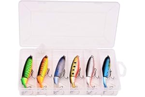 Vaorwne 6 Stücke mit Box Whopper Plopper 100 Mm 13G Schwimm Popper Fischk？Der KüNstliche Harten K？Der Wobbler Rotating Tail Angelger？T