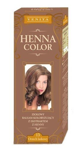 Henna Colors 13 hazel nut Haarbalsam Hair color effect natural hair dyeing medium hen eco