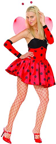 Rire et Confetti Ficani005 - Costume per Travestimento da Coccinella Sexy, da Donna, Taglia L