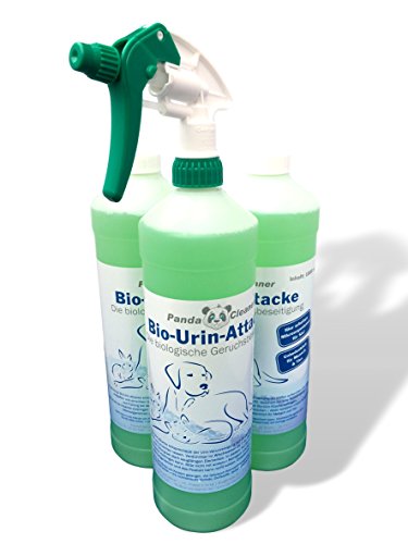 Pandacleaner - Antiodore biologico per la rimozione degli odori degli animali e dell'urina di animali, 1000 ml, 2000 ml, 3000 ml, antiodore, made in Germany