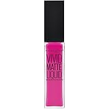 Maybelline New York Vivid Matte Liquid Rossetto Liquido Matte Vellutato, 15 Electric Pink
