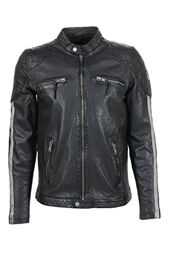 Freaky Nation Herren Jacke Indi 500 Echtleder,  Schwarz (Black 9000),  X-Large