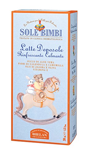 Sole Bimbi Baby and Child After Sun Milk, 97% Natural, Dermatology Tested, Vegan Friendly