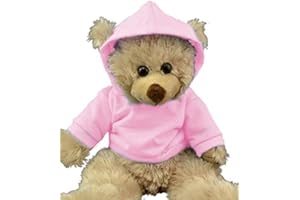 TEDDY MOUNTAIN Pink Hoodie T-shirt - 16" / 40cm - Teddy Bear Clothes - fits Build a Bear
