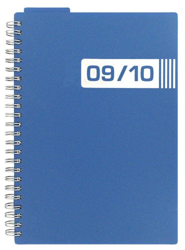 Download Letts Agenda scolaire 09–10 numérique 12 mois A6 Semaine à vue en polypropylène Bleu