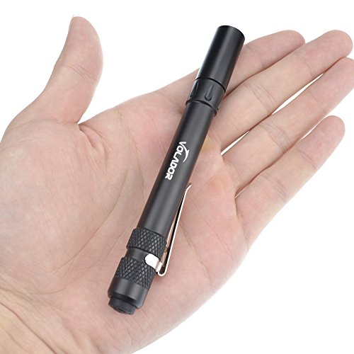 Volador Pen LED Taschenlampe,LED Mini Taschenlampe Pen Kugelschreiberlampe mit Cree XM-G2 R5 300lm Penlight Angetrieben durch 2 AAA-Batterien (nicht enthalten) - 3