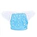 Baby 5 Pcs Diamer Inserts 5 Pcs Pocket Cloth Diapers Snaps Covers Cute Reusable Unisex Washable Baby Diaper Cover Cloth (Blue)