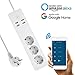 Produktbild WiFI Smart Steckdosenleiste mit Überspannungsschutz Mehrfachsteckdose 3 Steckdosen und 4 USB-Lade-Ports Funktioniert mit Amazon Alexa Echo, Google Home für Smartphones, Tablets, Schreibtischlampen
