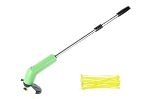 N/S Tagliaerba a batteria, mini tagliaerba elettrico, manico telescopico, leggero e portatile, montaggio facile, adatto per diserbo leggero e silenzioso