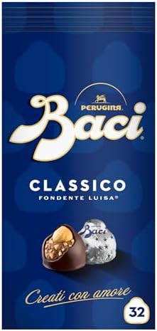 BACI PERUGINA Classico Cioccolatini Fondenti ripieni al Gianduia, Sacchetto 400g