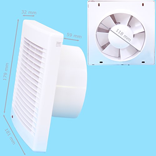 Badlüfter Deckenlüfter Ventilator Ø 120 Wandventilator Lüfter Kugellager Wandlüfter Abluft NEU - 3