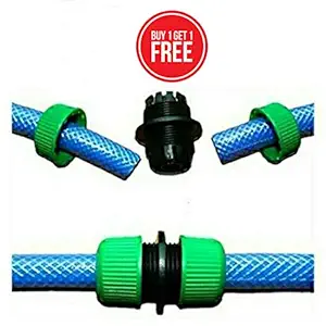 Eco Hometown 1/2-Inch Garden Water Hose Connector Pipe, Green, Plastic