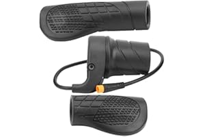 Alomejor Half Twist Throttle Electric Bike Speed Throttle Waterproof Ebike Modified Thumb Throttle Part for Mid Drive Motor