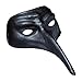 Produktbild Venezianische Maske Pestmaske schwarz Schnabelmaske schwarzer Tod Augenmaske mit langer Nase Karneval Venedig Rabenmaske Maskenball
