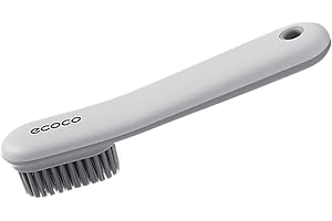 MEIJMJIA - Brosse de lavage, brosse de nettoyage avec poils extra durs, pour le nettoyage des vêtements, chaussures, carreaux, cuisine, salle de bain (blanc/avec poignée)